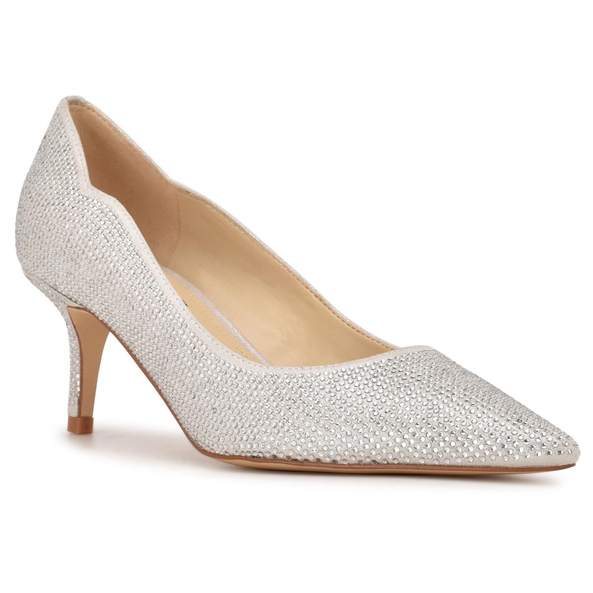 Nine West Abaline Rhinestone Pointy Tå Pumps Dam Silver | 0159IVQSN