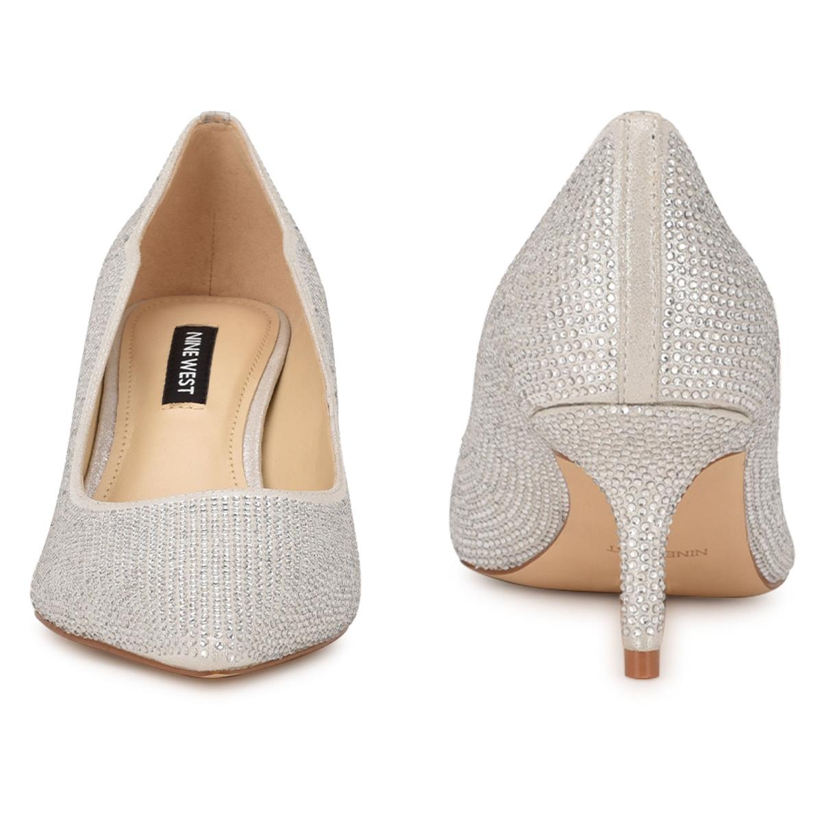 Nine West Abaline Rhinestone Pointy Tå Pumps Dam Silver | 0159IVQSN