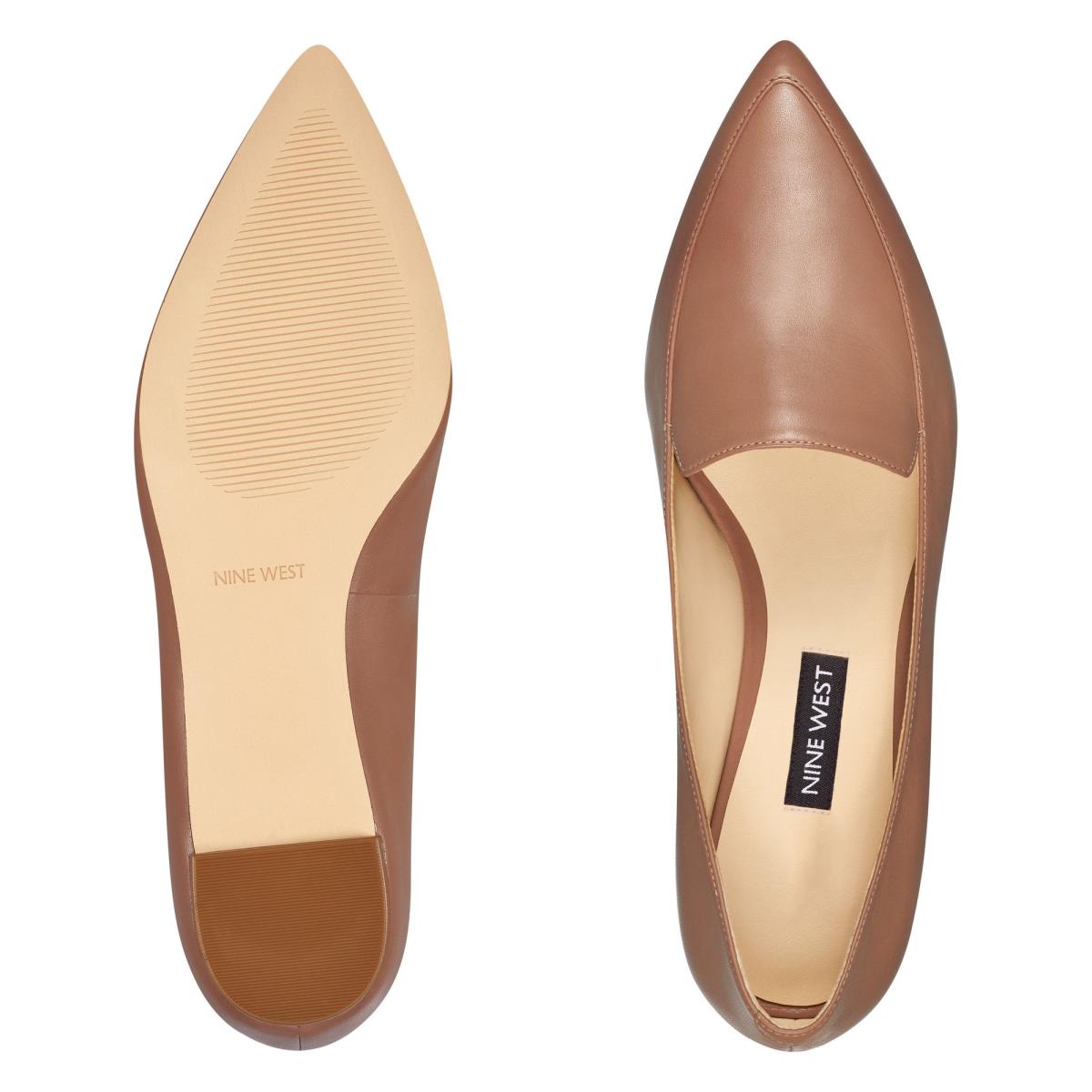 Nine West Abay Smoking Flats Dam Beige | 2615WZOHU