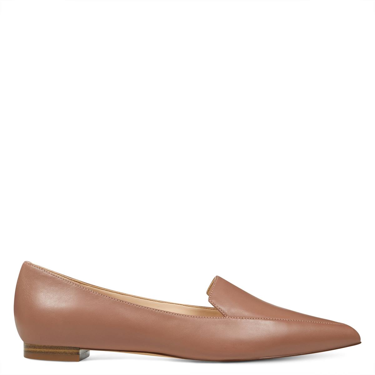 Nine West Abay Smoking Flats Dam Beige | 2615WZOHU