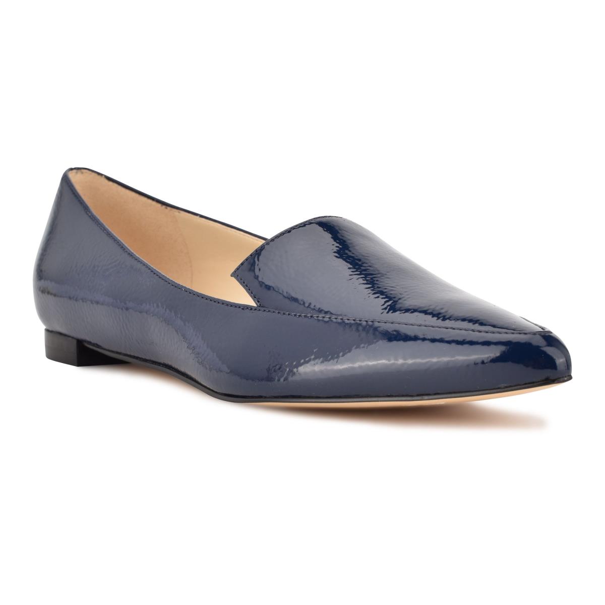 Nine West Abay Smoking Flats Dam Blå | 6582DSOJX