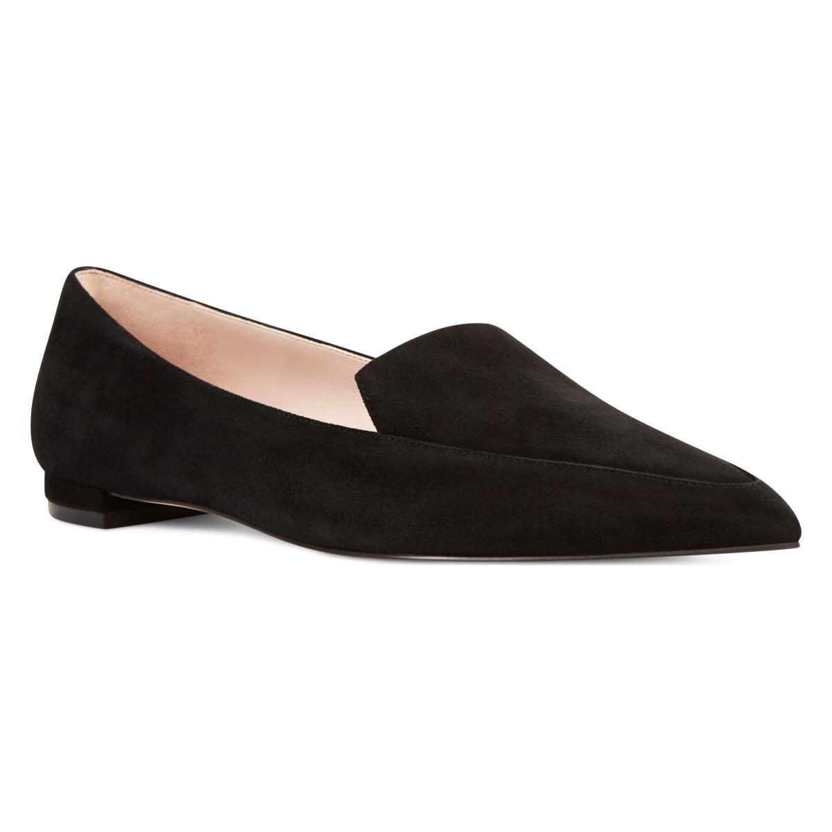 Nine West Abay Smoking Flats Dam Svarta | 0642TMRAN