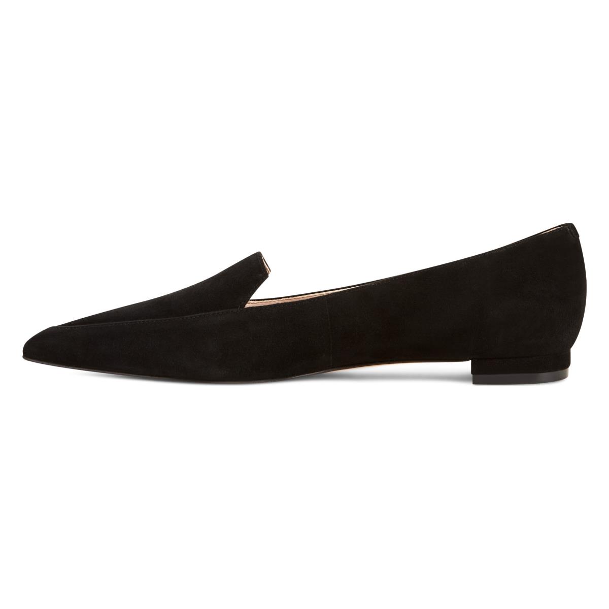 Nine West Abay Smoking Flats Dam Svarta | 0642TMRAN