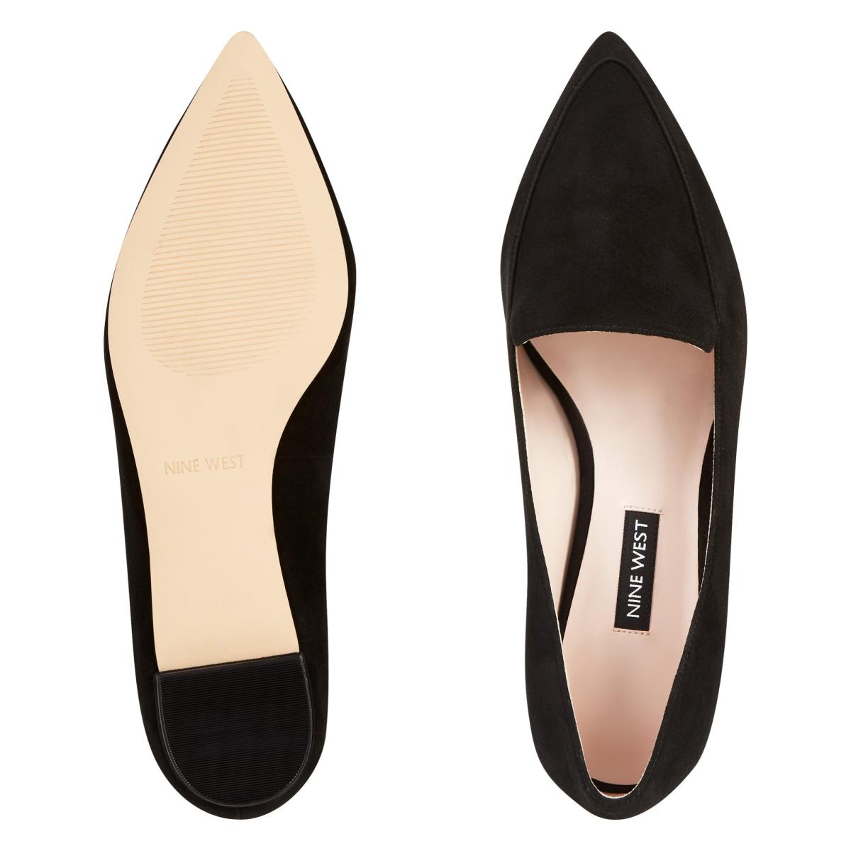 Nine West Abay Smoking Flats Dam Svarta | 0642TMRAN