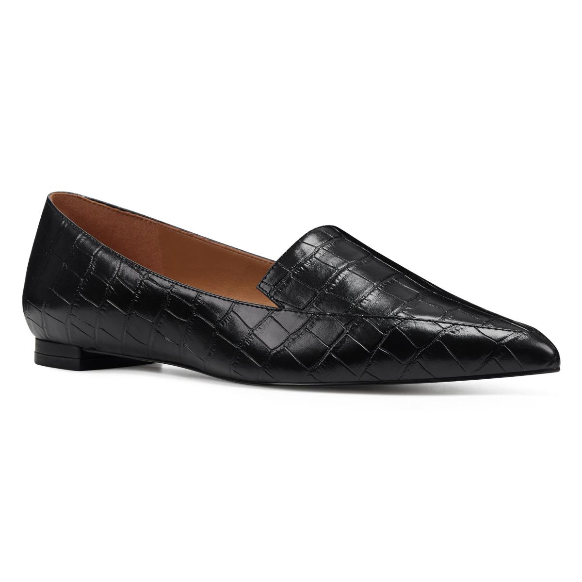 Nine West Abay Smoking Flats Dam Svarta | 4803IYZND