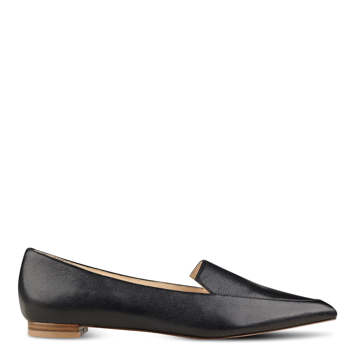 Nine West Abay Smoking Flats Dam Svarta | 6981JWCZK