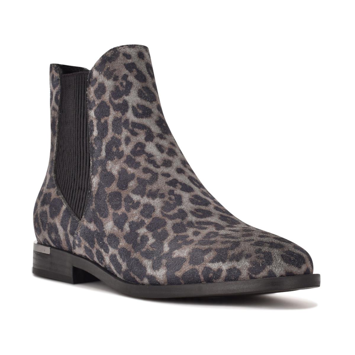 Nine West Agate Chelsea Kängor Dam Grå Leopard | 3962ACGMF