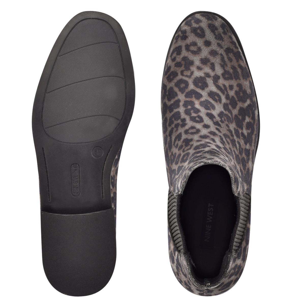 Nine West Agate Chelsea Kängor Dam Grå Leopard | 3962ACGMF