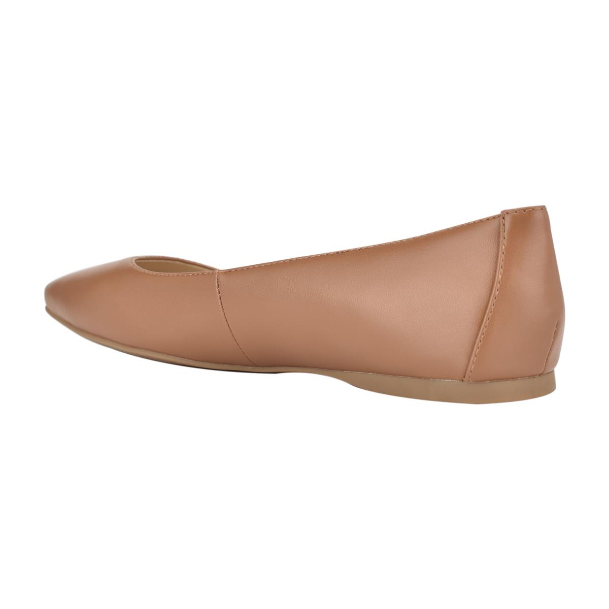 Nine West Alena Square-Tå Ballerina Dam Hudfärg | 3614IHENY