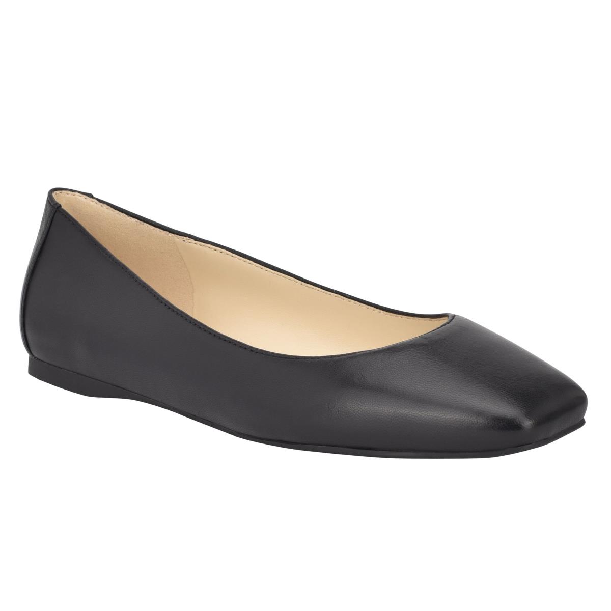 Nine West Alena Square-Tå Flats Dam Svarta | 3049YOENW