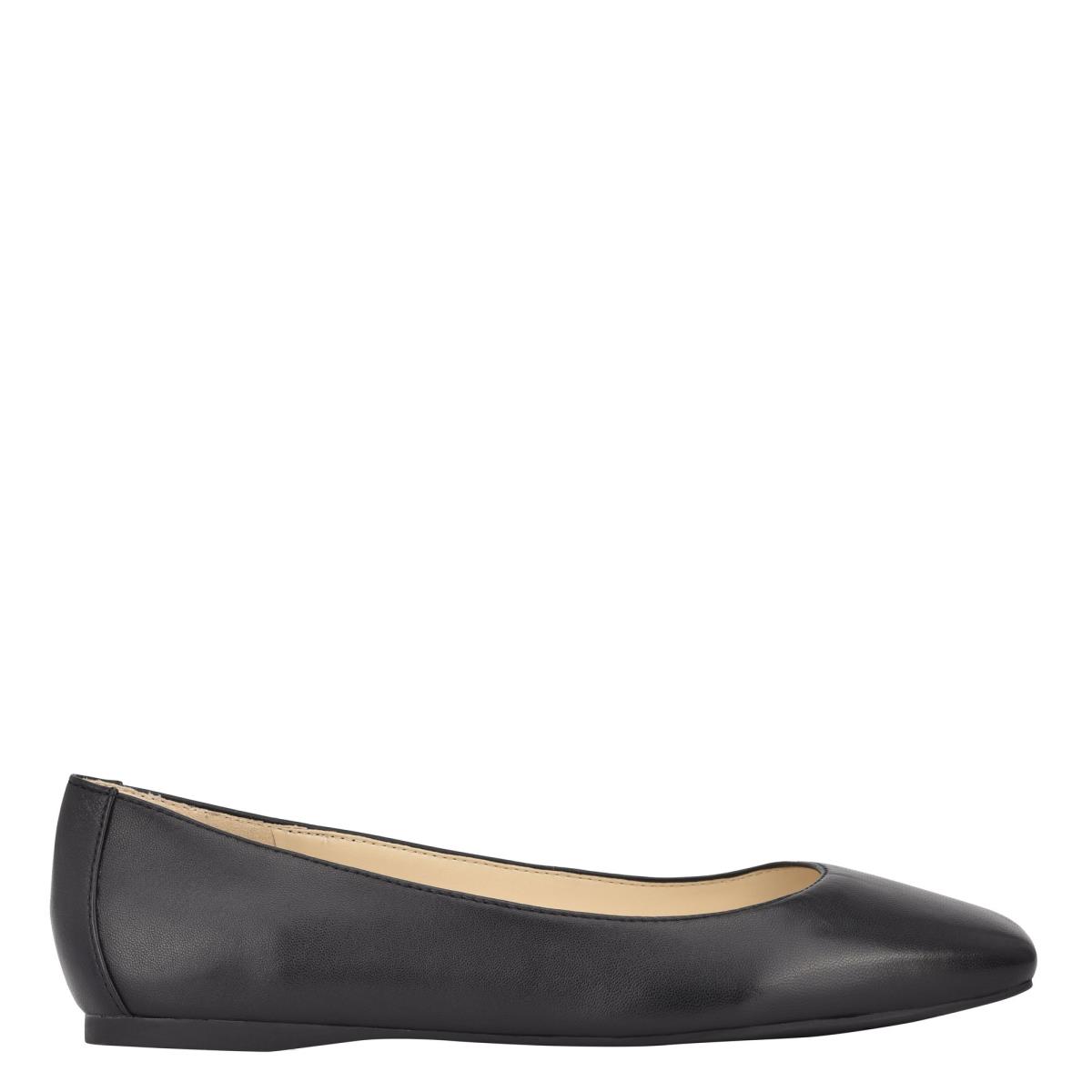 Nine West Alena Square-Tå Flats Dam Svarta | 3049YOENW