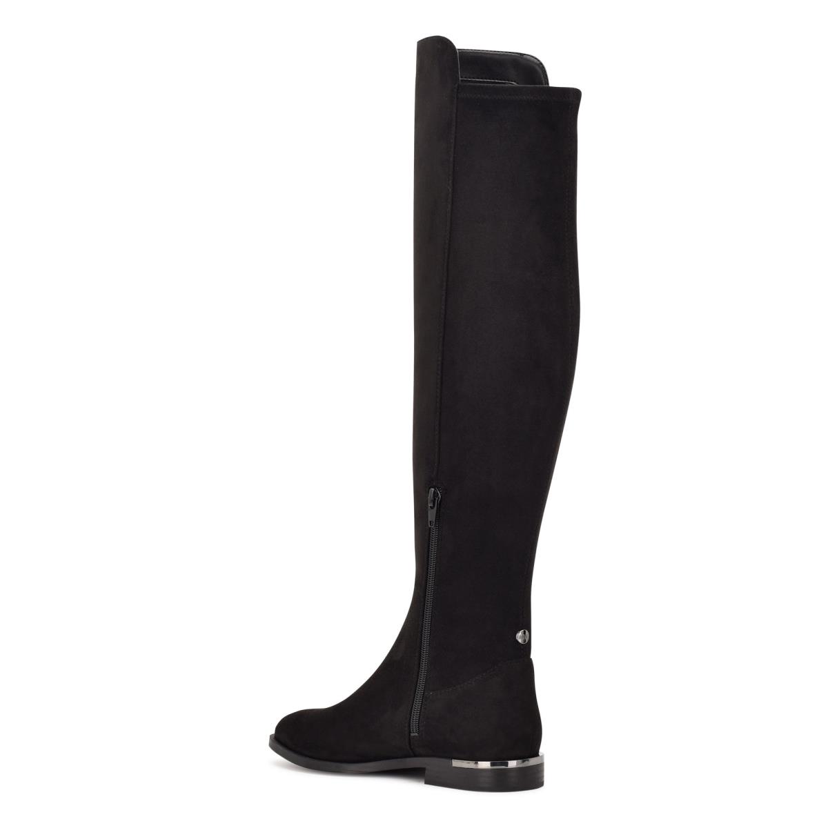 Nine West Allair Breda Calf Over the Knee Stövlar Dam Svarta | 0748CSTAE