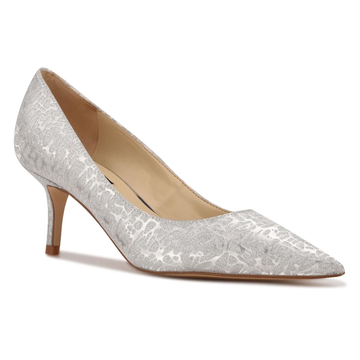 Nine West Arlene Pointy Tå Pumps Dam Silver Leopard | 5672TPCWN