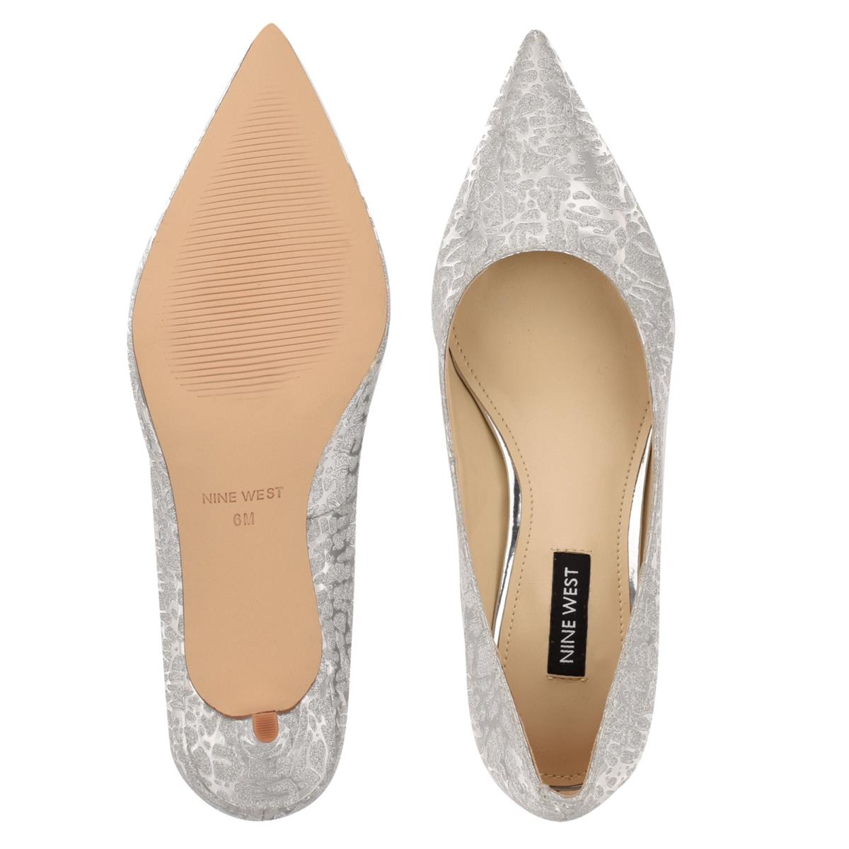 Nine West Arlene Pointy Tå Pumps Dam Silver Leopard | 5672TPCWN