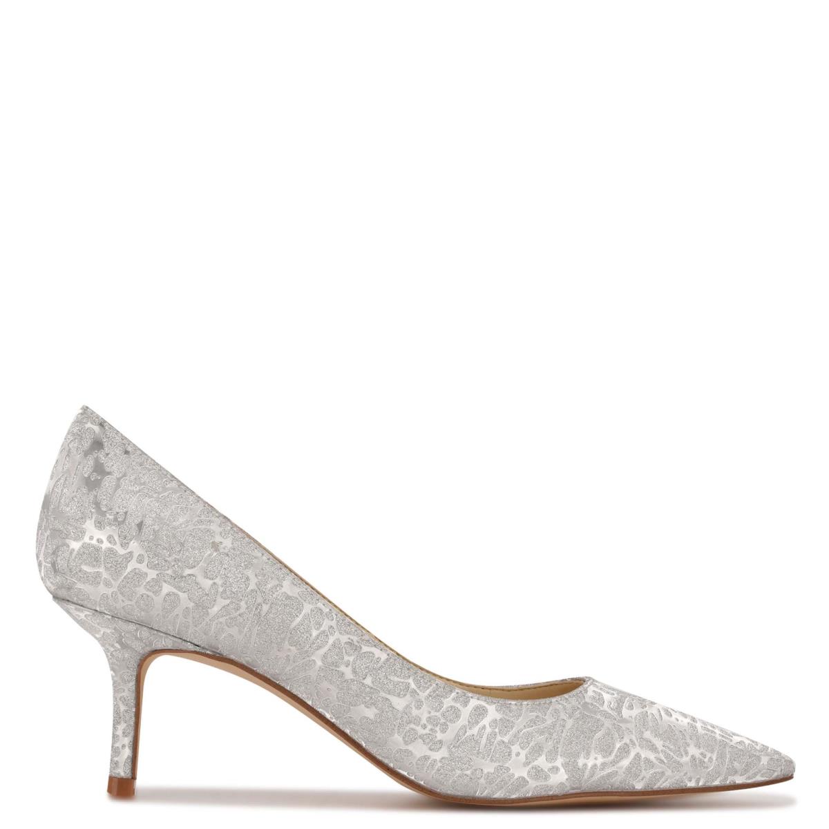 Nine West Arlene Pointy Tå Pumps Dam Silver Leopard | 5672TPCWN