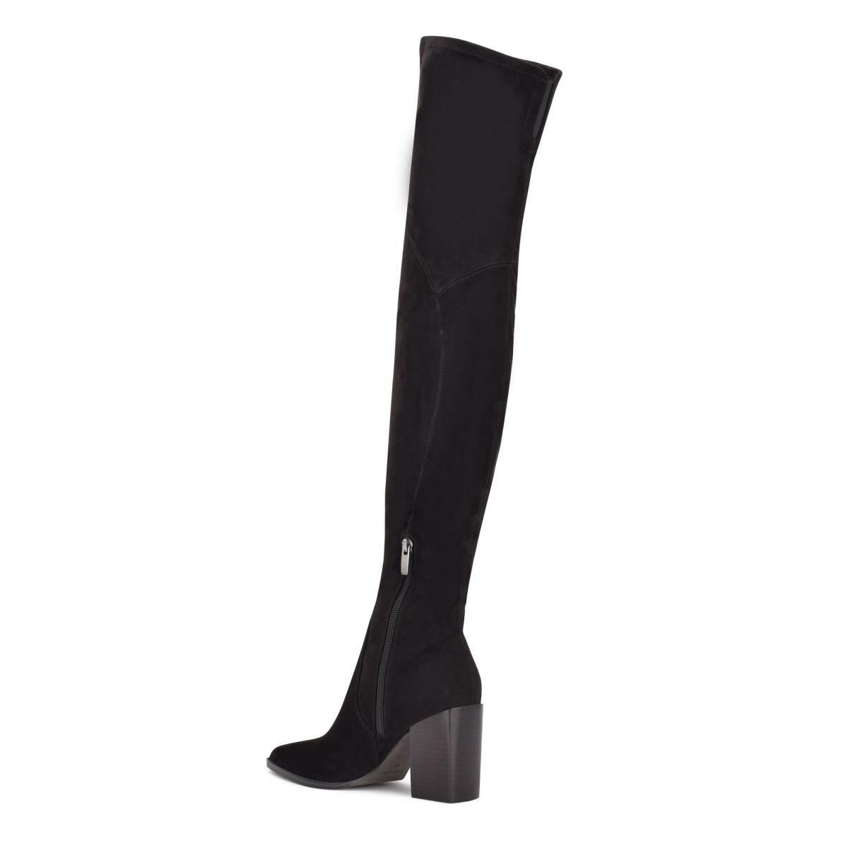 Nine West Barret Over The Knee Lackstövlar Dam Svarta | 0192VQBPY