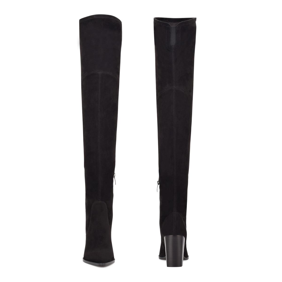 Nine West Barret Over The Knee Lackstövlar Dam Svarta | 0192VQBPY