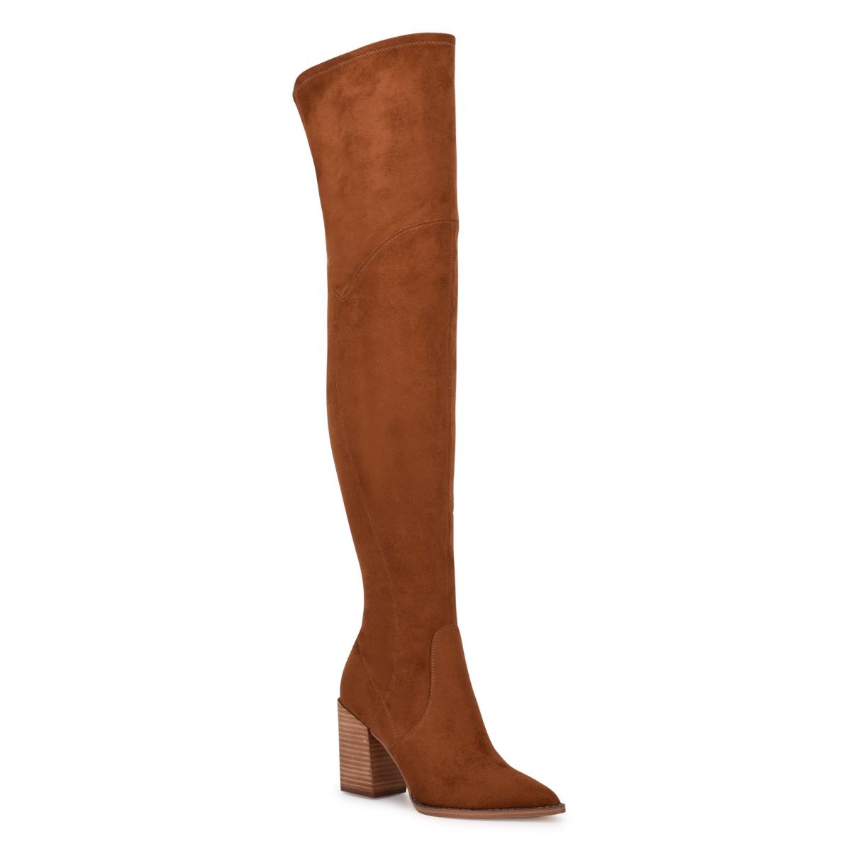 Nine West Barret Over The Knee Lackstövlar Dam Bruna | 5930TUQIB