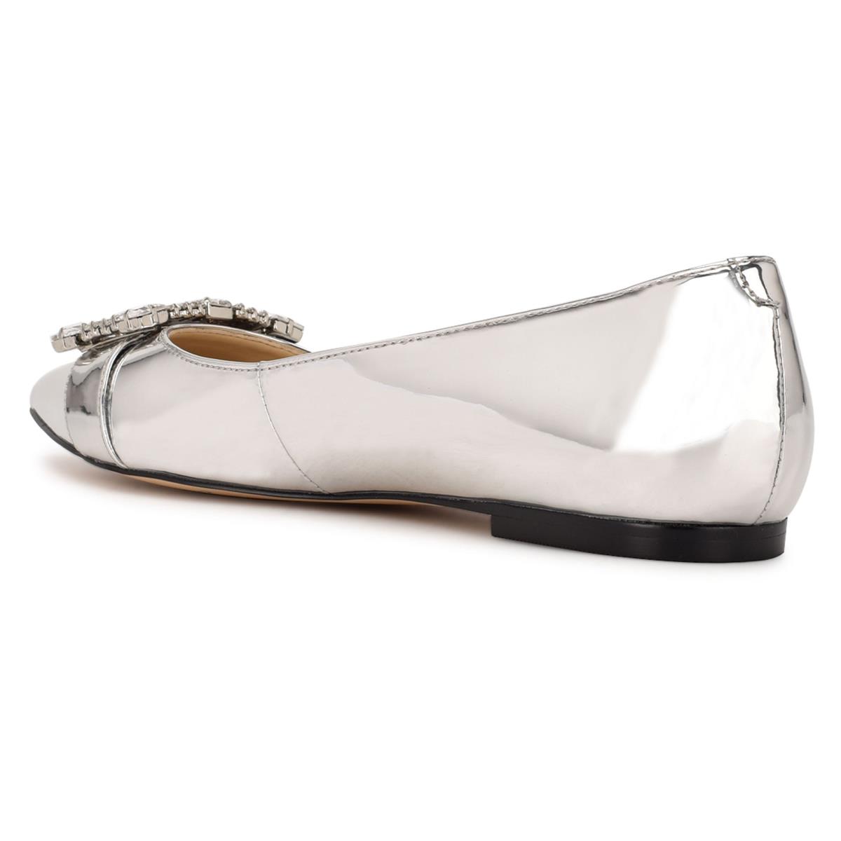 Nine West Behold Klänning Ballerina Dam Silver | 7463GPEVL