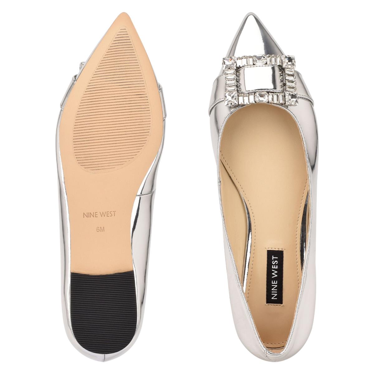 Nine West Behold Klänning Ballerina Dam Silver | 7463GPEVL