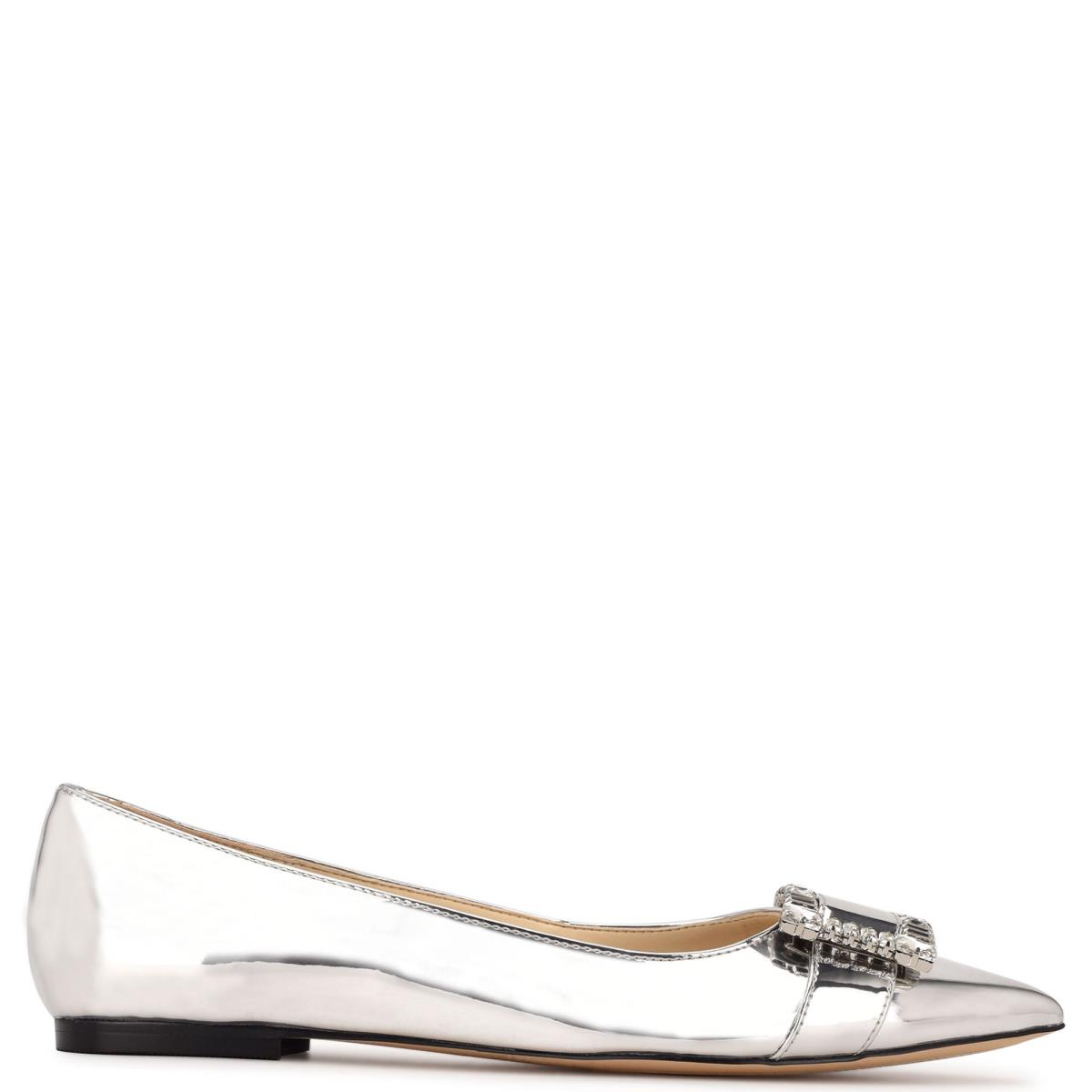 Nine West Behold Klänning Ballerina Dam Silver | 7463GPEVL