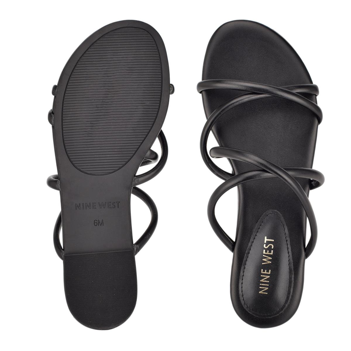 Nine West Beva Platta Slidesandaler Dam Svarta | 9345LYFMO