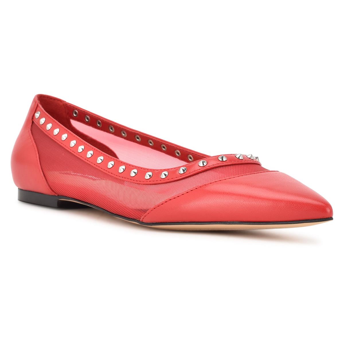 Nine West Bizzie Pointy Tå Ballerina Dam Rosa | 3109VXMNA