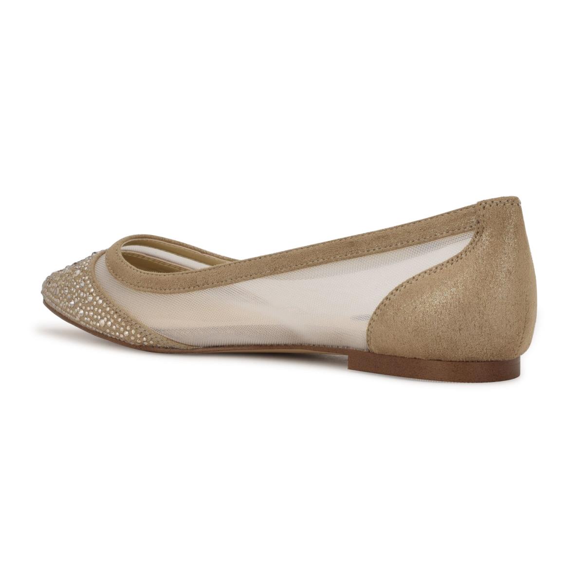 Nine West Bogus Pointy Tå Ballerina Dam Beige | 2076FMAXS