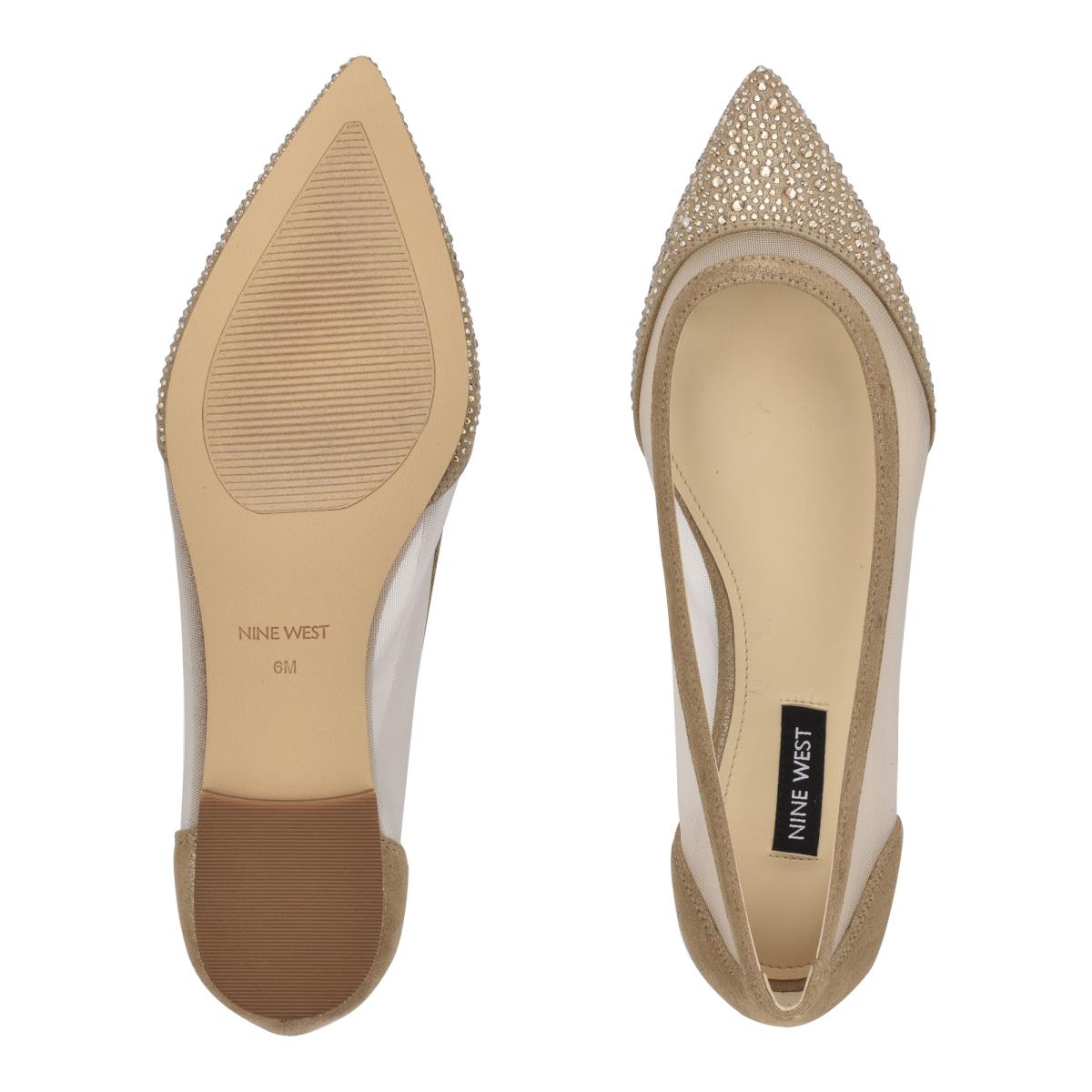 Nine West Bogus Pointy Tå Ballerina Dam Beige | 2076FMAXS