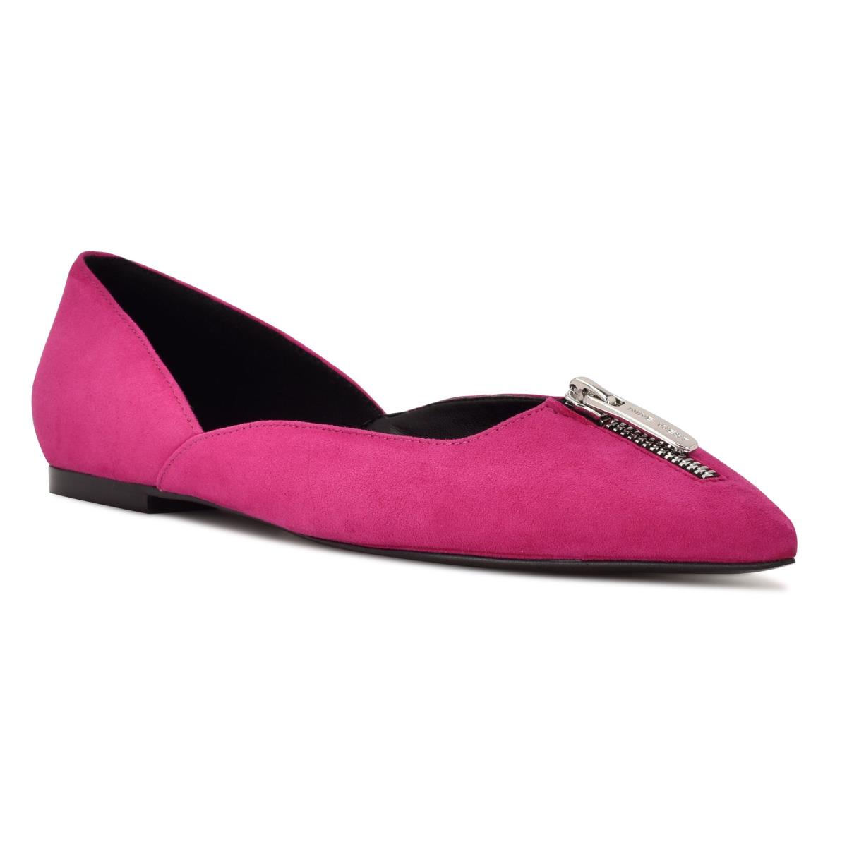 Nine West Brina Pointy Tå Ballerina Dam Rosa | 8379ZPEQD