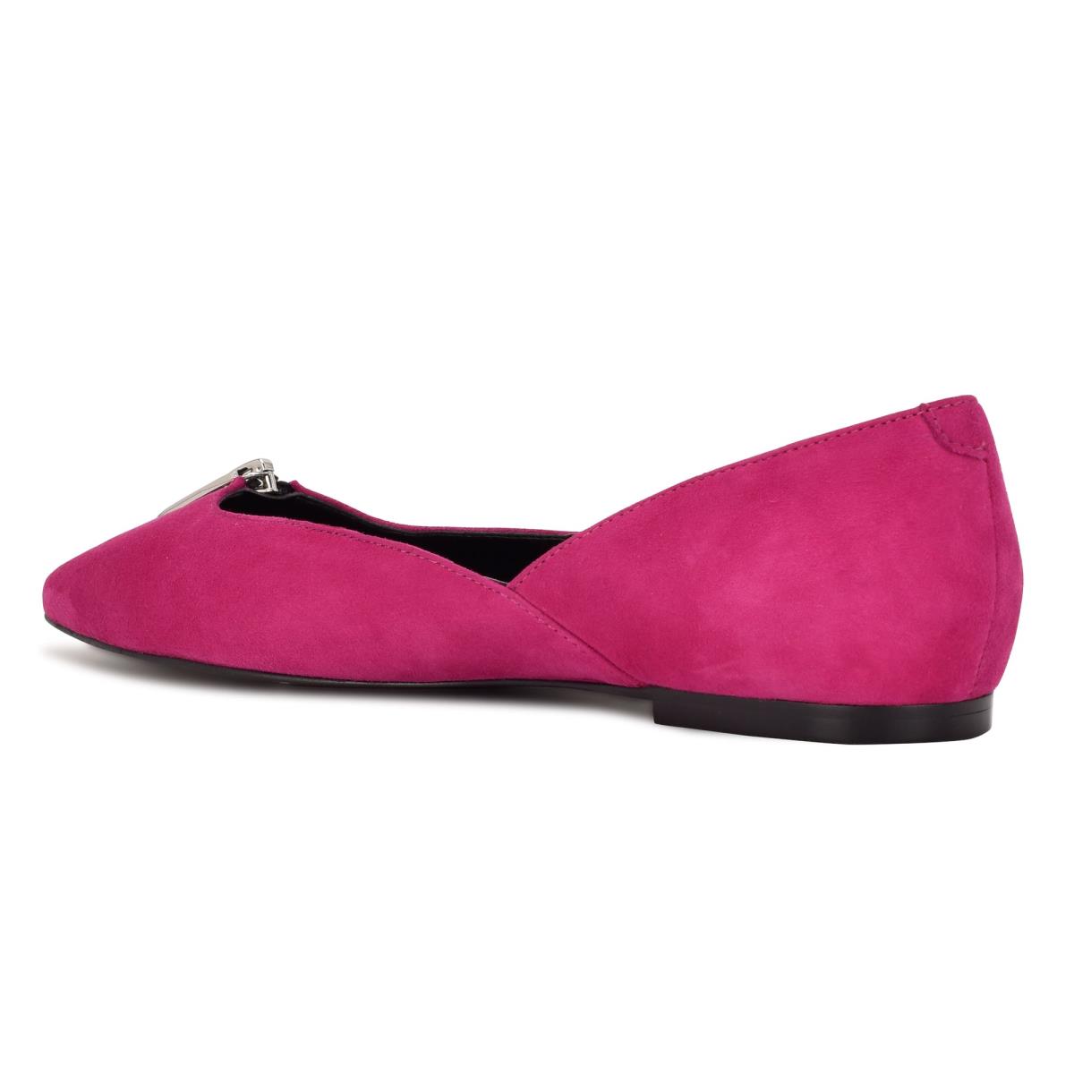 Nine West Brina Pointy Tå Ballerina Dam Rosa | 8379ZPEQD