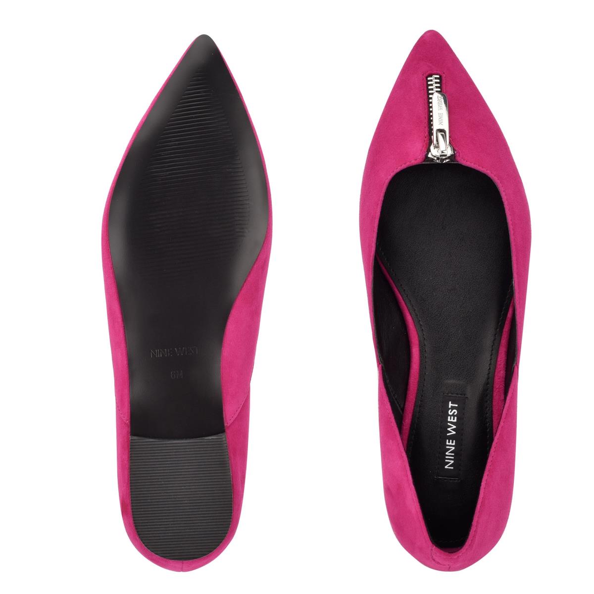 Nine West Brina Pointy Tå Ballerina Dam Rosa | 8379ZPEQD