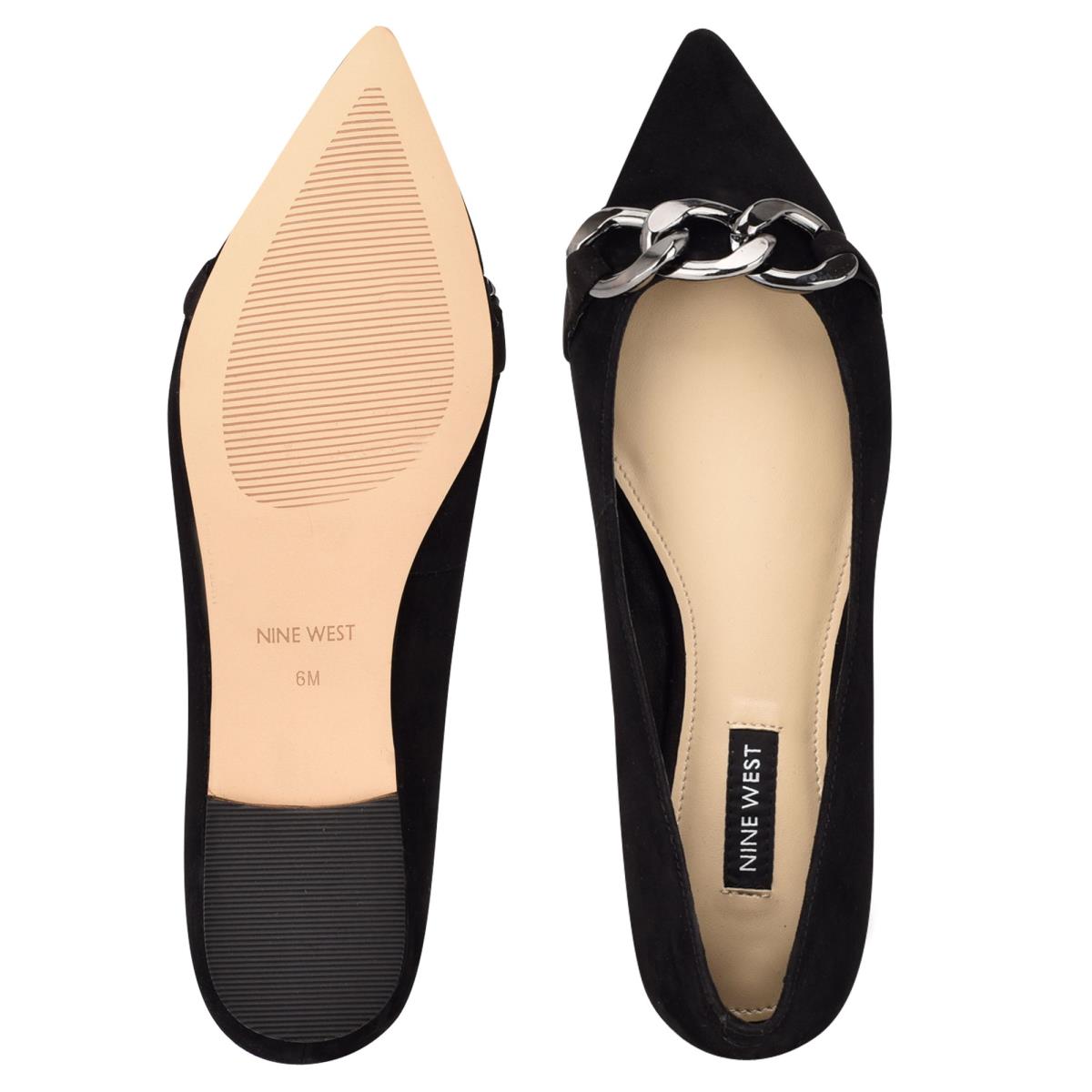 Nine West Brinks Pointy Tå Ballerina Dam Svarta | 2483WIRMD