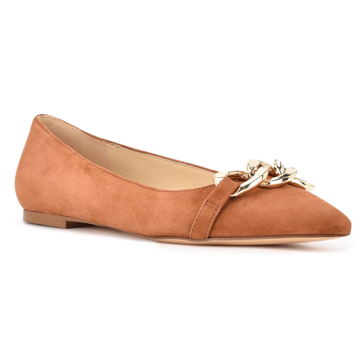 Nine West Brinks Pointy Tå Ballerina Dam Beige | 3712KCQWX