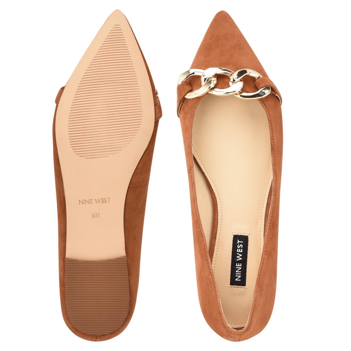 Nine West Brinks Pointy Tå Ballerina Dam Beige | 3712KCQWX