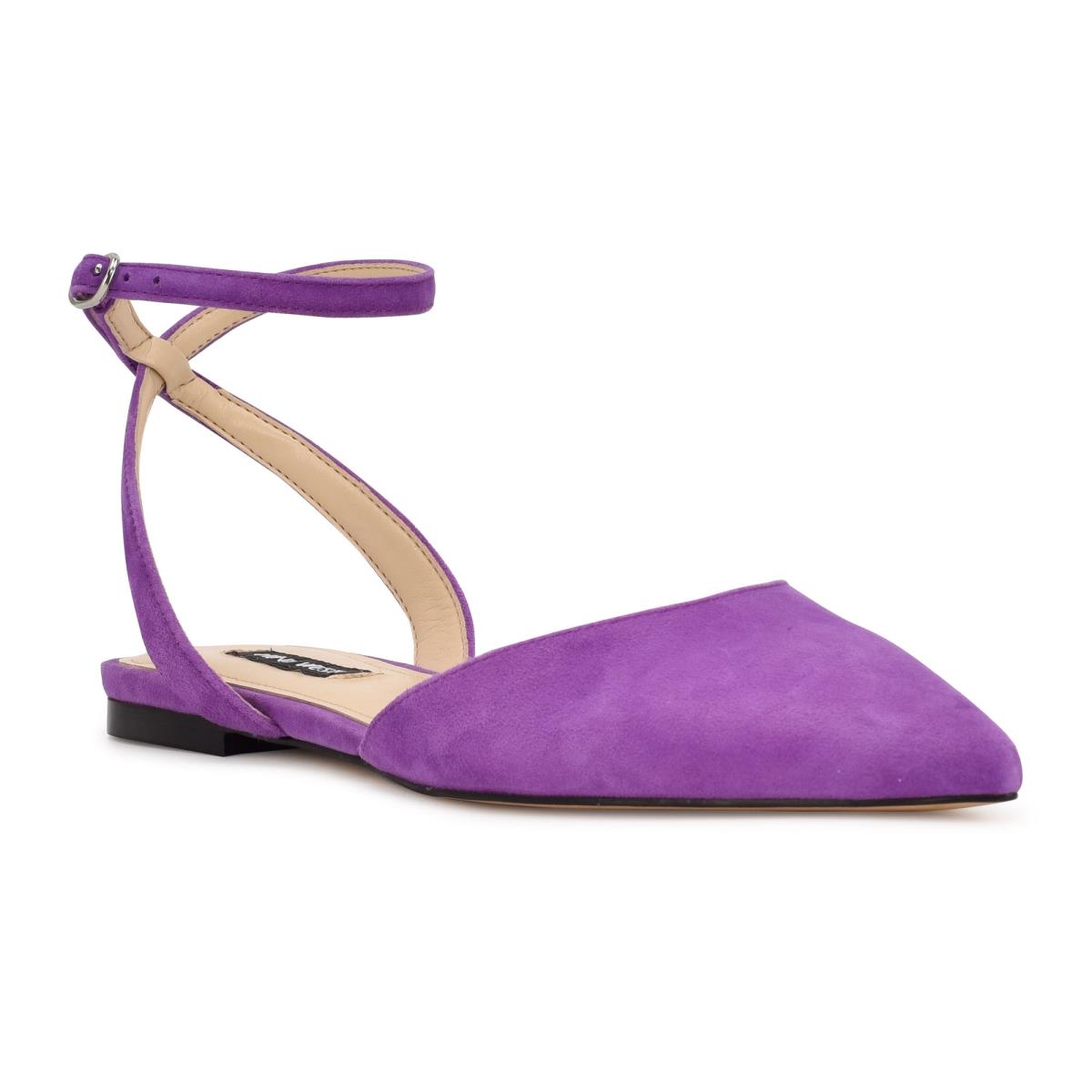 Nine West Briy Pointy Tå Ballerina Dam Lila | 4963JXSCZ