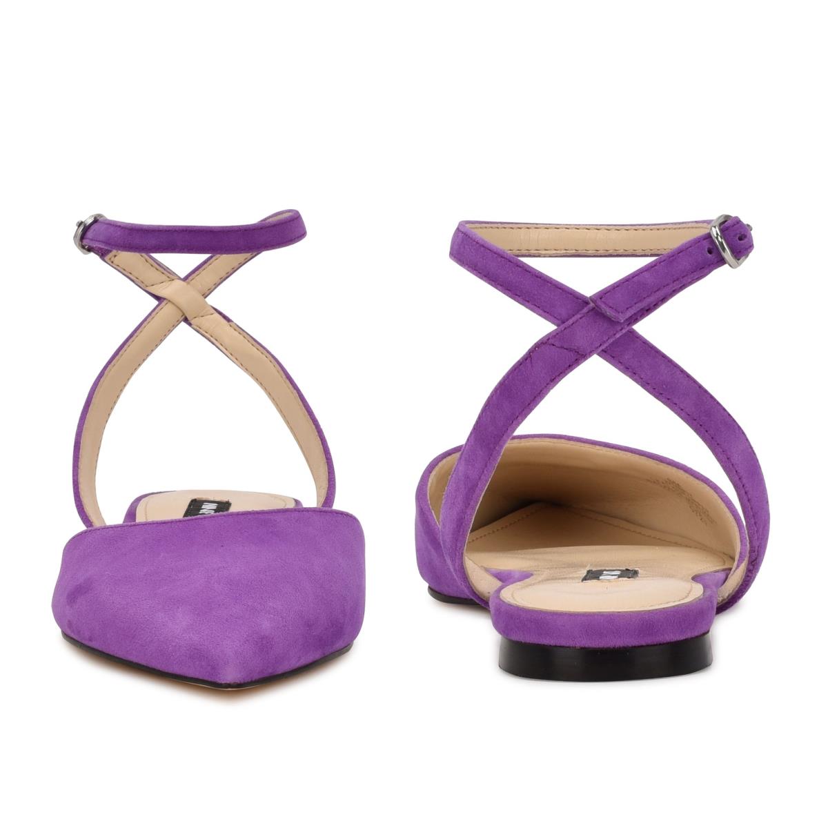 Nine West Briy Pointy Tå Ballerina Dam Lila | 4963JXSCZ