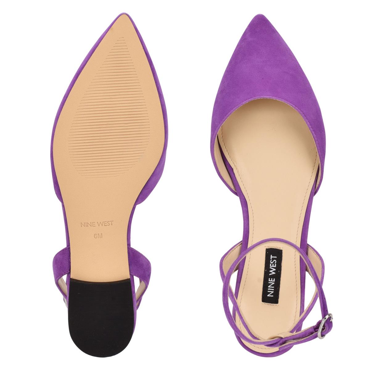 Nine West Briy Pointy Tå Ballerina Dam Lila | 4963JXSCZ