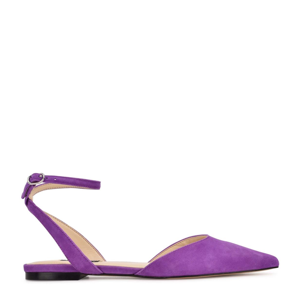 Nine West Briy Pointy Tå Ballerina Dam Lila | 4963JXSCZ