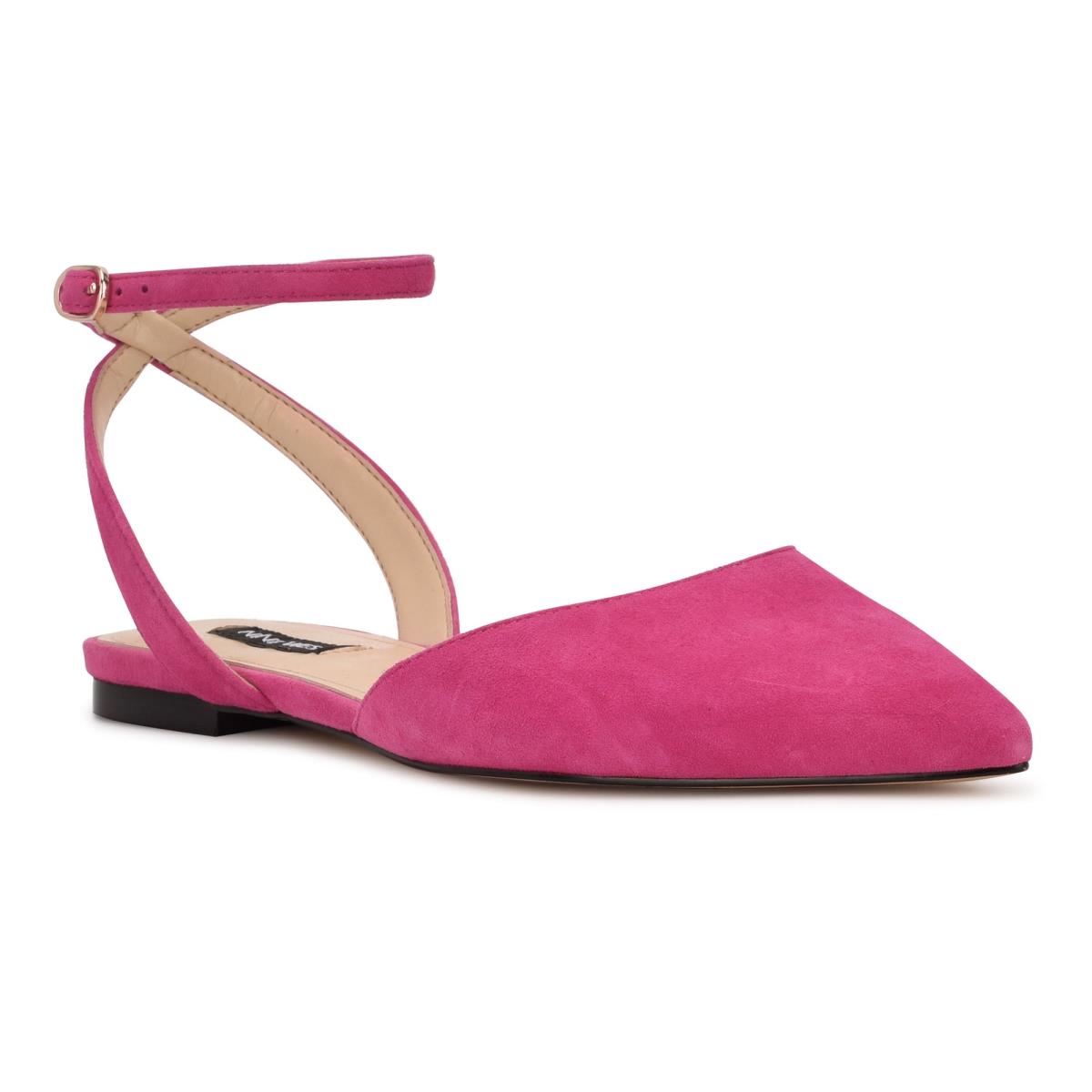 Nine West Briy Pointy Tå Ballerina Dam Rosa | 6892LHSRZ