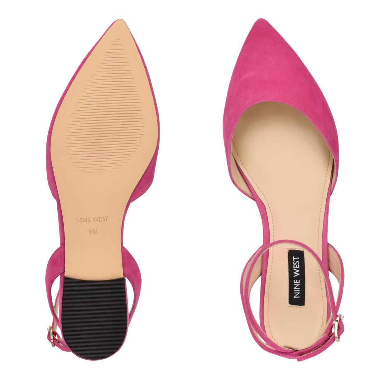 Nine West Briy Pointy Tå Ballerina Dam Rosa | 6892LHSRZ