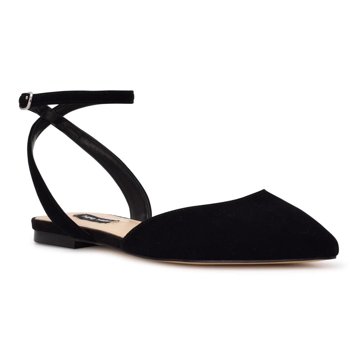 Nine West Briy Pointy Tå Ballerina Dam Svarta | 5410PBZNJ