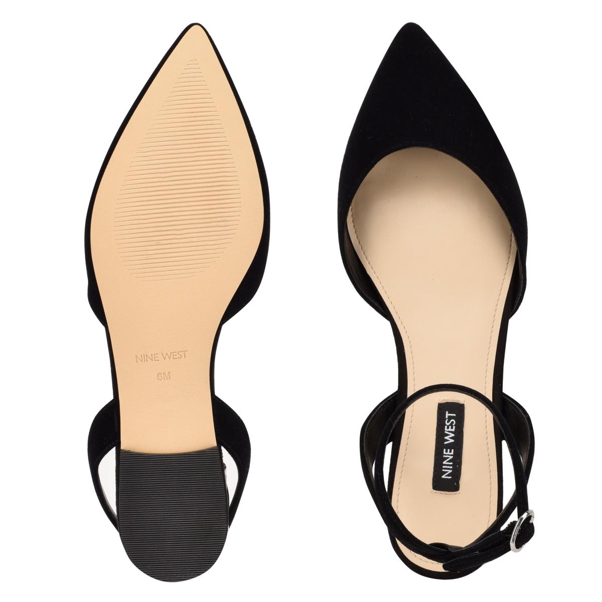 Nine West Briy Pointy Tå Ballerina Dam Svarta | 5410PBZNJ