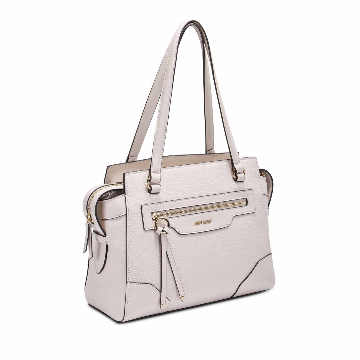 Nine West Brooklyn Jet Set Shldr Satchel Väska Dam Beige | 6315FLRDC