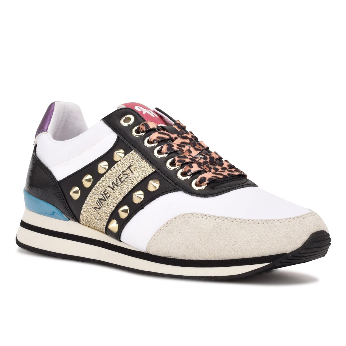 Nine West Bunnie Sneakers Sneakers Dam Guld Vita Svarta | 9516OMSWD