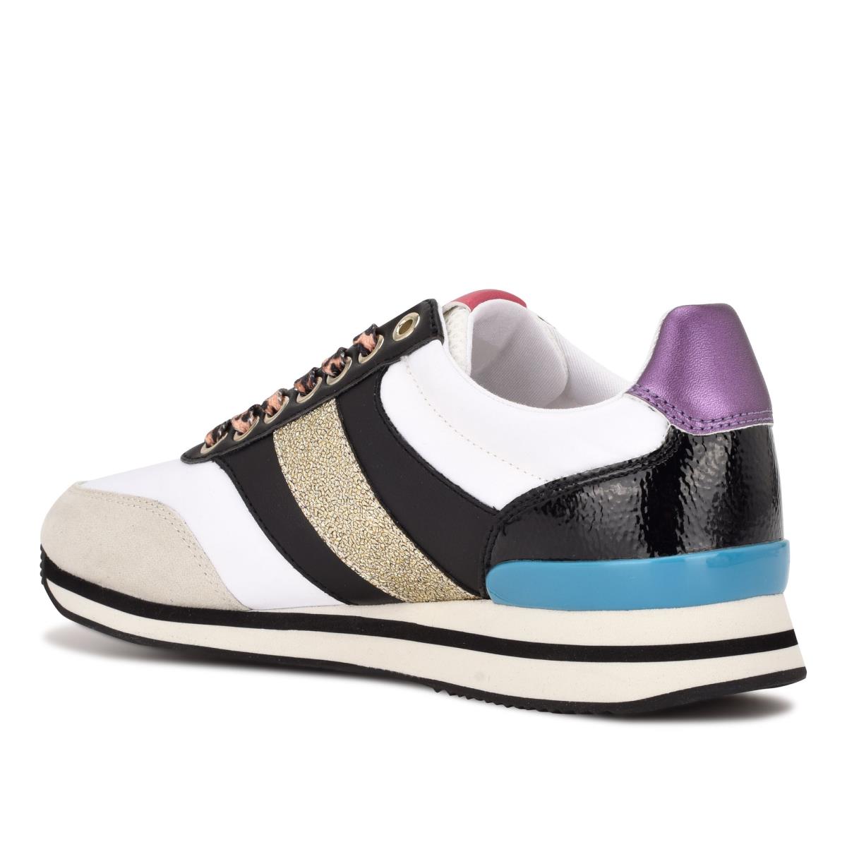 Nine West Bunnie Sneakers Sneakers Dam Guld Vita Svarta | 9516OMSWD