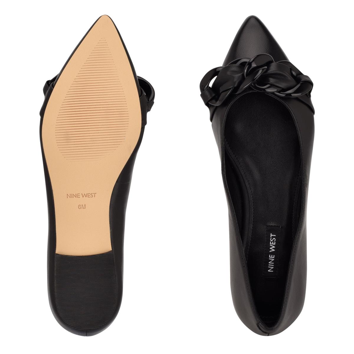 Nine West Buyme Pointy Tå Ballerina Dam Svarta | 1506CNSPV