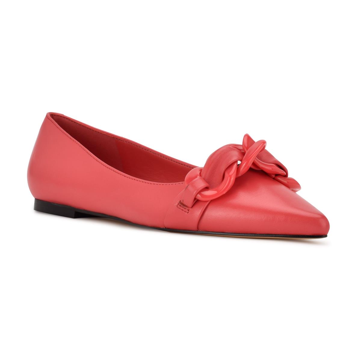 Nine West Buyme Pointy Tå Ballerina Dam Korall | 2074GPXOF