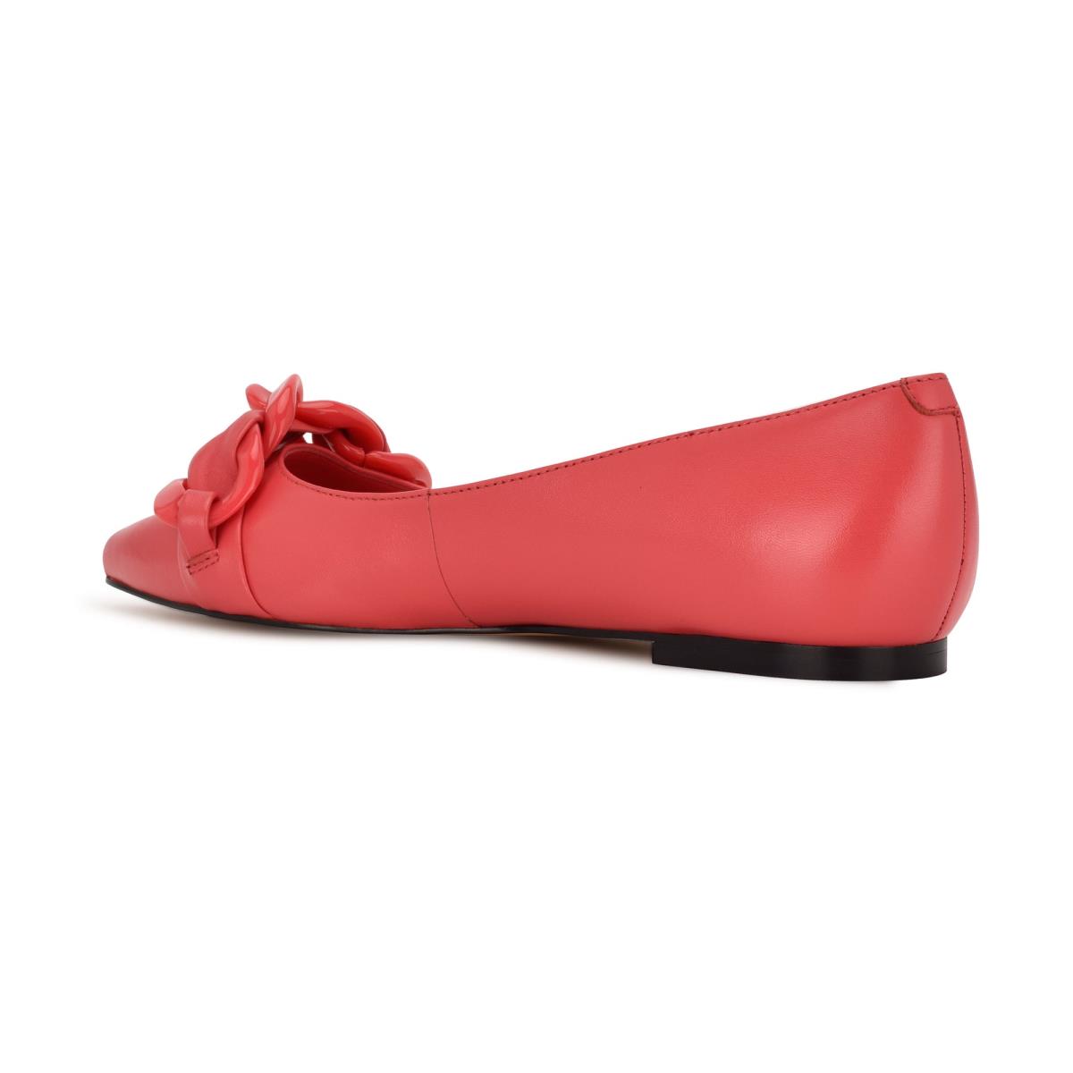 Nine West Buyme Pointy Tå Ballerina Dam Korall | 2074GPXOF