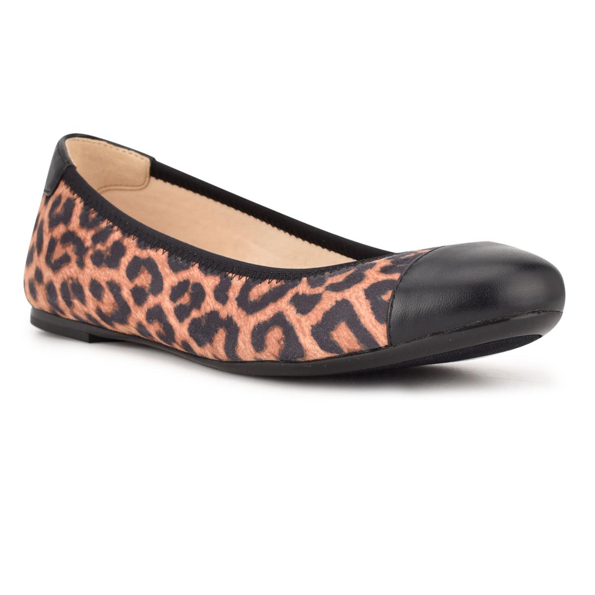 Nine West Capted Ballet Ballerina Dam Leopard | 1946BXFGM